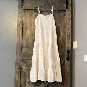 White boho maxi dress size M